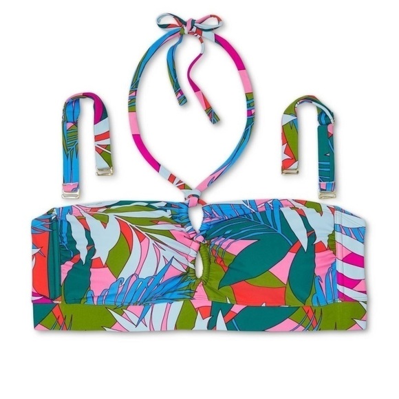 Xhilaration juniors plus size tropical bandeau swim bikini top NWT - Picture 4 of 10